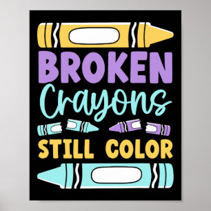 Gebroken kraaien hebben nog steeds een kleurentraa poster