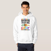 gebroken krayon nog kleur hoodie (Voorkant volledig)