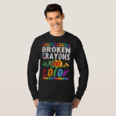 gebroken krayon nog kleur t-shirt (Voorkant volledig)