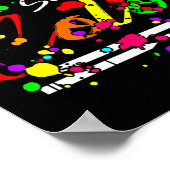 Gebroken krayons nog steeds kleur Stomme Mental He Poster (Hoek)