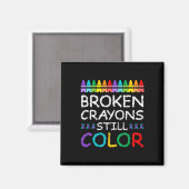 Gebroken krayons nog steeds Kleur Zelfmoordprevent Magneet (Voorkant / Achterkant)