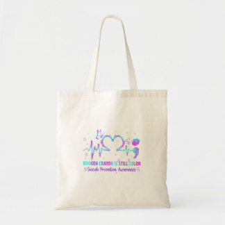 Gebroken Krijtje Nog Steeds Preventiebewustzijn Kl Tote Bag