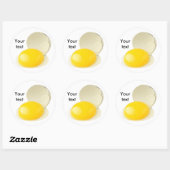 Gebroken kwartelei ronde sticker (Vel)