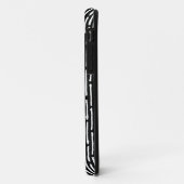 Gebroken lijnen - wit op zwart Case-Mate iPhone case (Achterkant/links)
