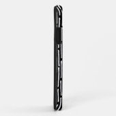 Gebroken lijnen - wit op zwart Case-Mate iPhone case (Achterkant/rechts)