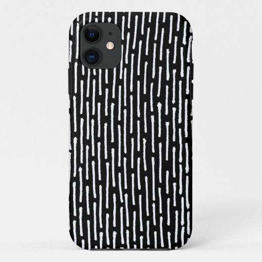 Gebroken lijnen - wit op zwart Case-Mate iPhone case (Achterkant)