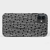 Gebroken lijnen - wit op zwart Case-Mate iPhone case (Achterkant (horizontaal))