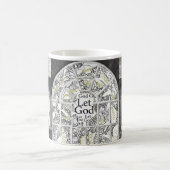 Gebroken, maar niet verbrijzelde zwarte behandelde mok (Center)