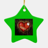 Gebroken/Mending Heart-ornament Keramisch Ornament (Achterkant)