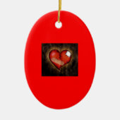 Gebroken/Mending Heart-ornament Keramisch Ornament (Voorkant)