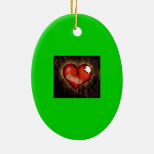 Gebroken/Mending Heart-ornament Keramisch Ornament (Achterkant)