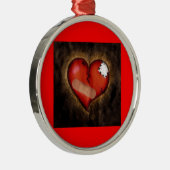 Gebroken/Mending Heart-ornament Metalen Ornament (Rechts)