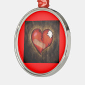 Gebroken/Mending Heart-ornament Metalen Ornament (Links)