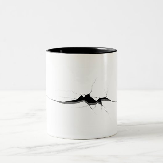 Gebroken Mok-effect Tweekleurige Koffiemok (Center)