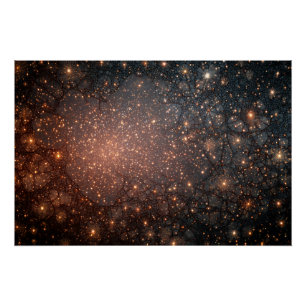 Gebroken Nevel Kosmisch Web Gloei Perfect Poster