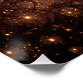 Gebroken Nevel Kosmisch Web Gloei Perfect Poster (Hoek)