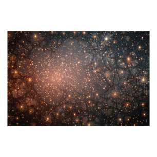 Gebroken Nevel Kosmische Web Gloed Foto Afdruk