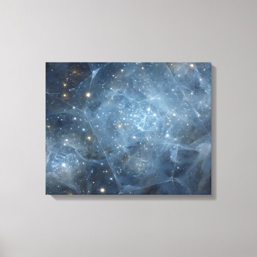 Gebroken Nevel Sterrenveld Kosmische Geometrie Canvas Afdruk (Voorkant)