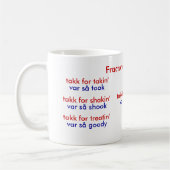 Gebroken Noorse koffie-Mok Koffiemok (Links)