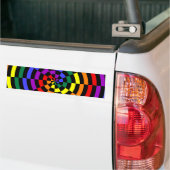 Gebroken ontwerp van regenboogspiraal bumpersticker (Op Truck)