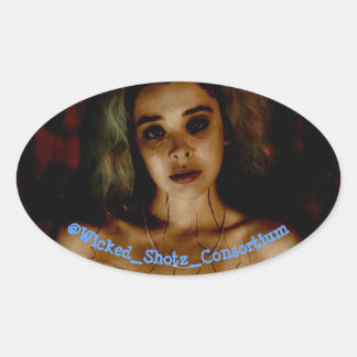 gebroken ovale sticker