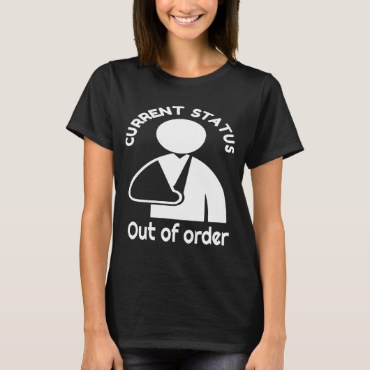 Gebroken pols, Humor gebroken botherstel T-shirt (Voorkant)