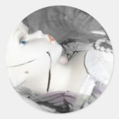 Gebroken pop ronde sticker (Voorkant)