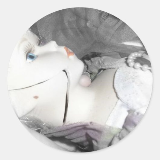 Gebroken pop ronde sticker (Voorkant)