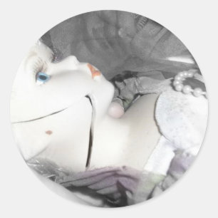 Gebroken pop ronde sticker