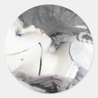 Gebroken pop ronde sticker