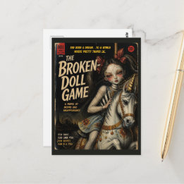 Gebroken poppenspel Fantasy Horror Boekomslag Briefkaart