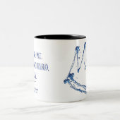 Gebroken prins met citaat tweekleurige koffiemok (Center)