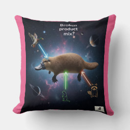 Gebroken productmix? Kosmisch vogelbekdier dilemma Kussen