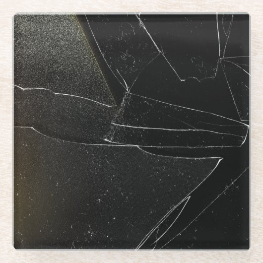 GEBROKEN RAAM GLAZEN ONDERZETTER (Voorkant)