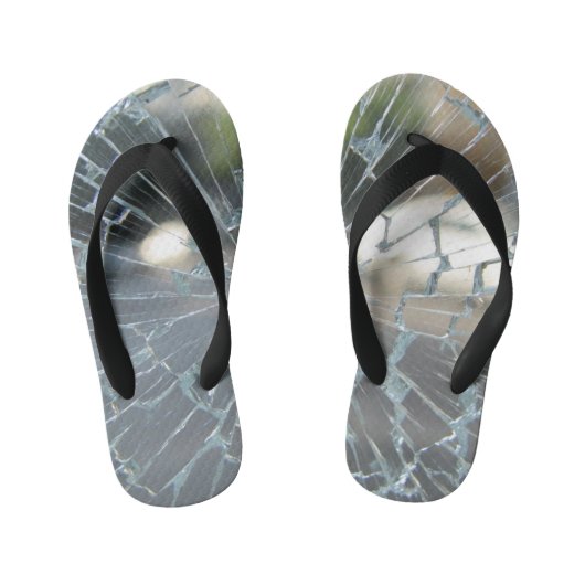 gebroken raam kinder teenslippers (Voetbed)