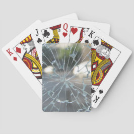gebroken raam pokerkaarten
