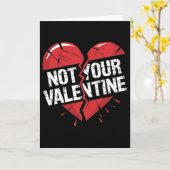 Gebroken Rode Gebroken Hart Grafisch Niet Je Valen Kaart (Gele Bloem)