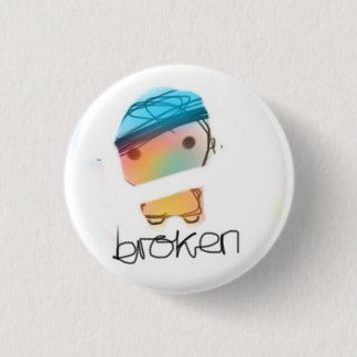 gebroken ronde button 3,2 cm