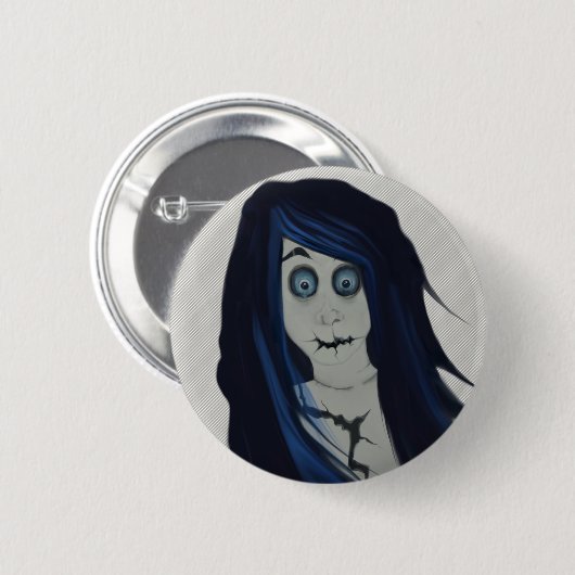 gebroken ronde button 5,7 cm (Voorkant /achterkant)