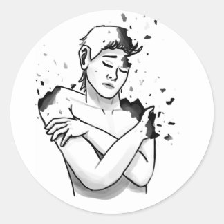 Gebroken Ronde Sticker