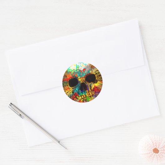 Gebroken Ronde Sticker (Envelop)