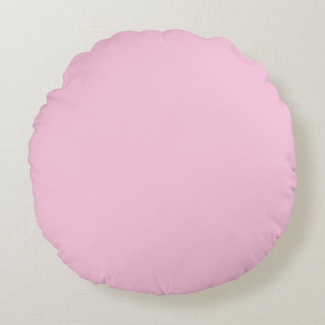 Gebroken roze rond kussen (Voorkant)