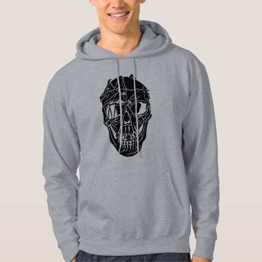 Gebroken Schedel Heren Hoodie  (Voorkant)
