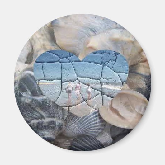 Gebroken schelpen magneet (Voorkant)