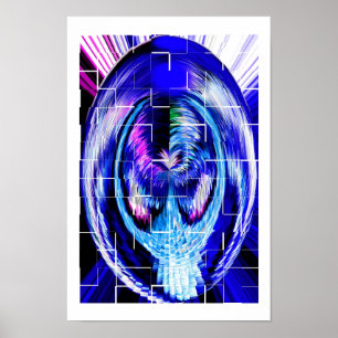 Gebroken spiegelkunst poster