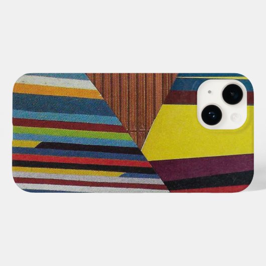 Gebroken strepen en hout Case-Mate iPhone case (Achterkant (horizontaal))