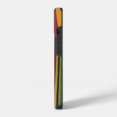 gebroken strepen en hout iPhone hoesje (Linkerkant)