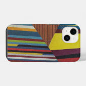 gebroken strepen en hout iPhone hoesje (Achterkant horizontaal)