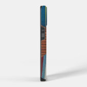 gebroken strepen en hout iPhone hoesje (Rechterkant)