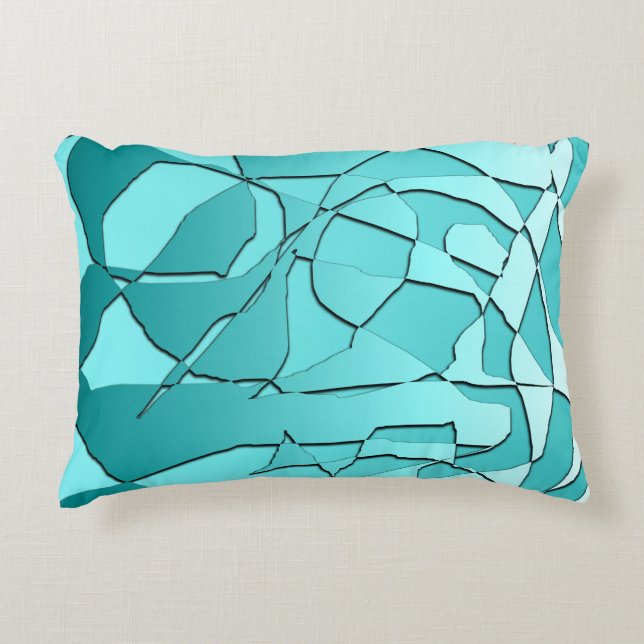 Gebroken Teal Accent Kussen (Voorkant)